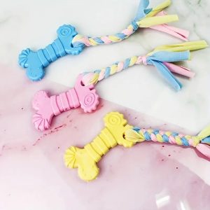 Mordedera en forma de hueso con listón