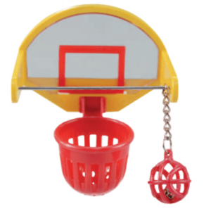 Juguete para ave tipo básquetbol