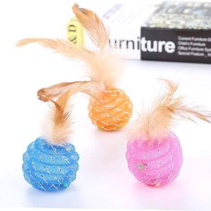 Juguete de  pelota con pluma