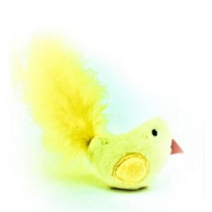 Juguete de pájaro con pluma